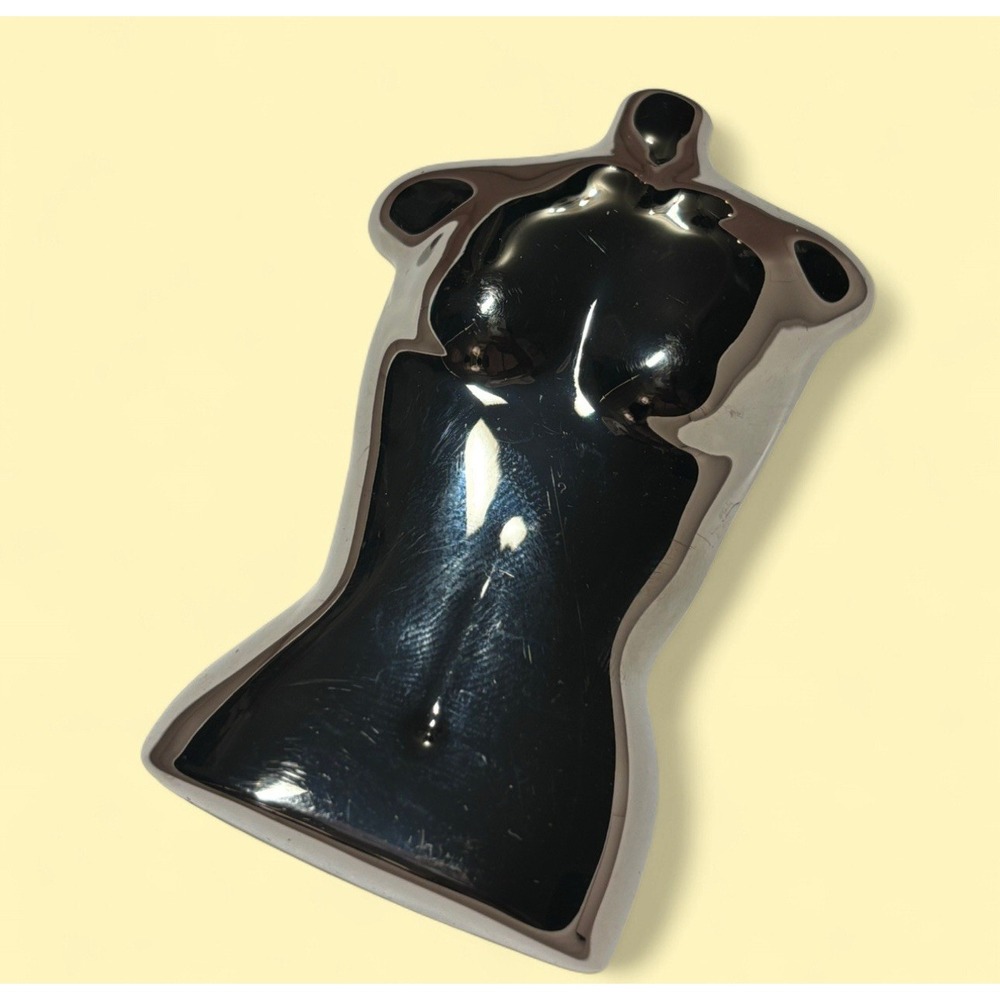 NIB! Zara Silver Plated Torso Brooch Collectible‎ Body Art Deco